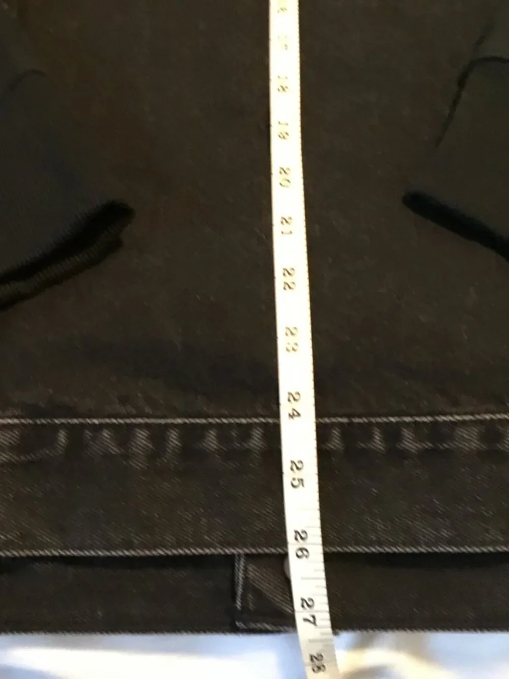 Levis Trucker Black Sweatshirt Hoodie & Sleeves Denim Snap Front Jacket XL - Picture 7 of 10